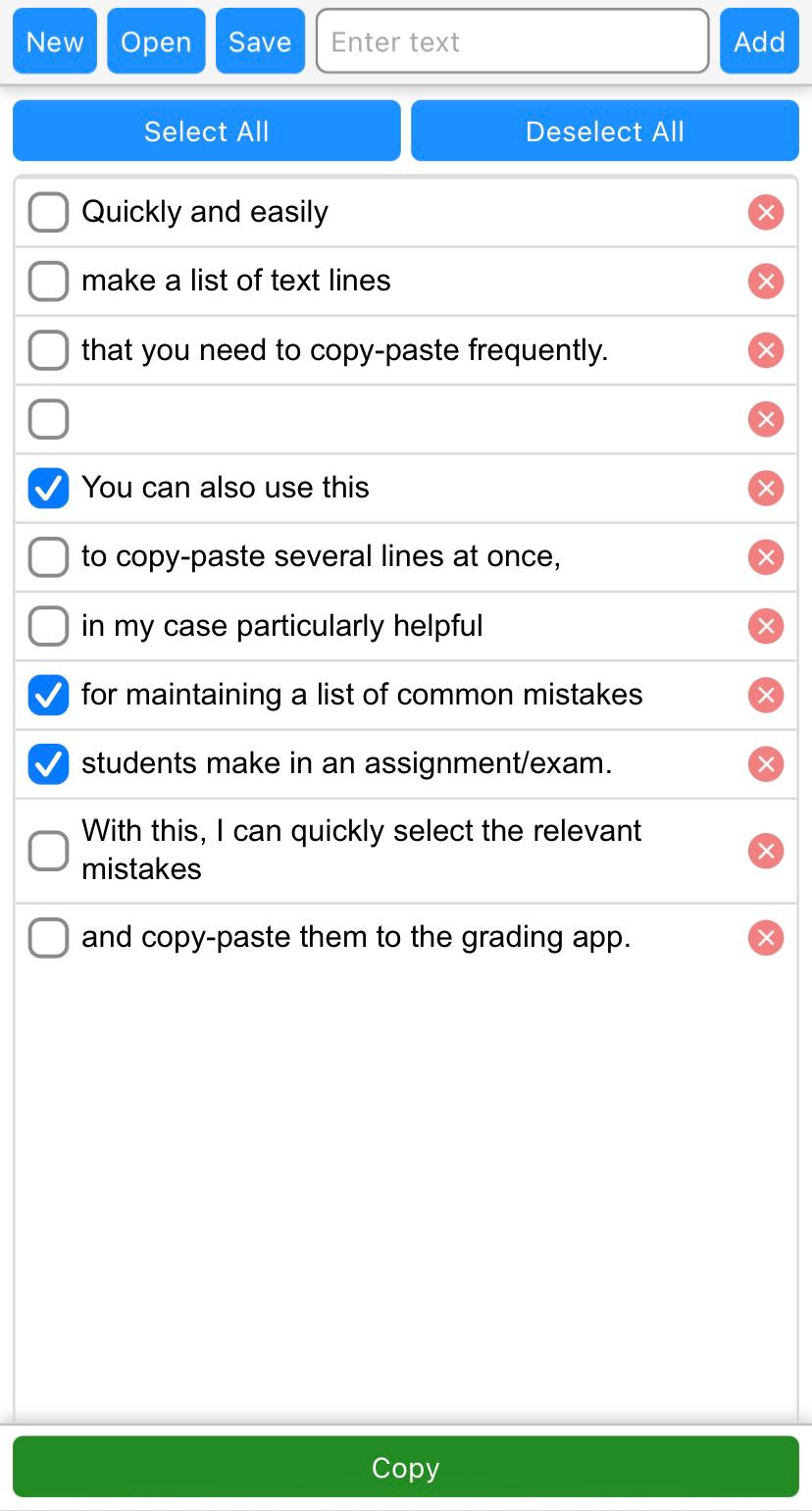 Copy-Pad screenshot.